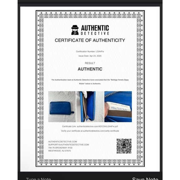 Bottega Veneta Intrecciato Blue Leather Zip-Around Wallet with COA - Picture 11 of 11